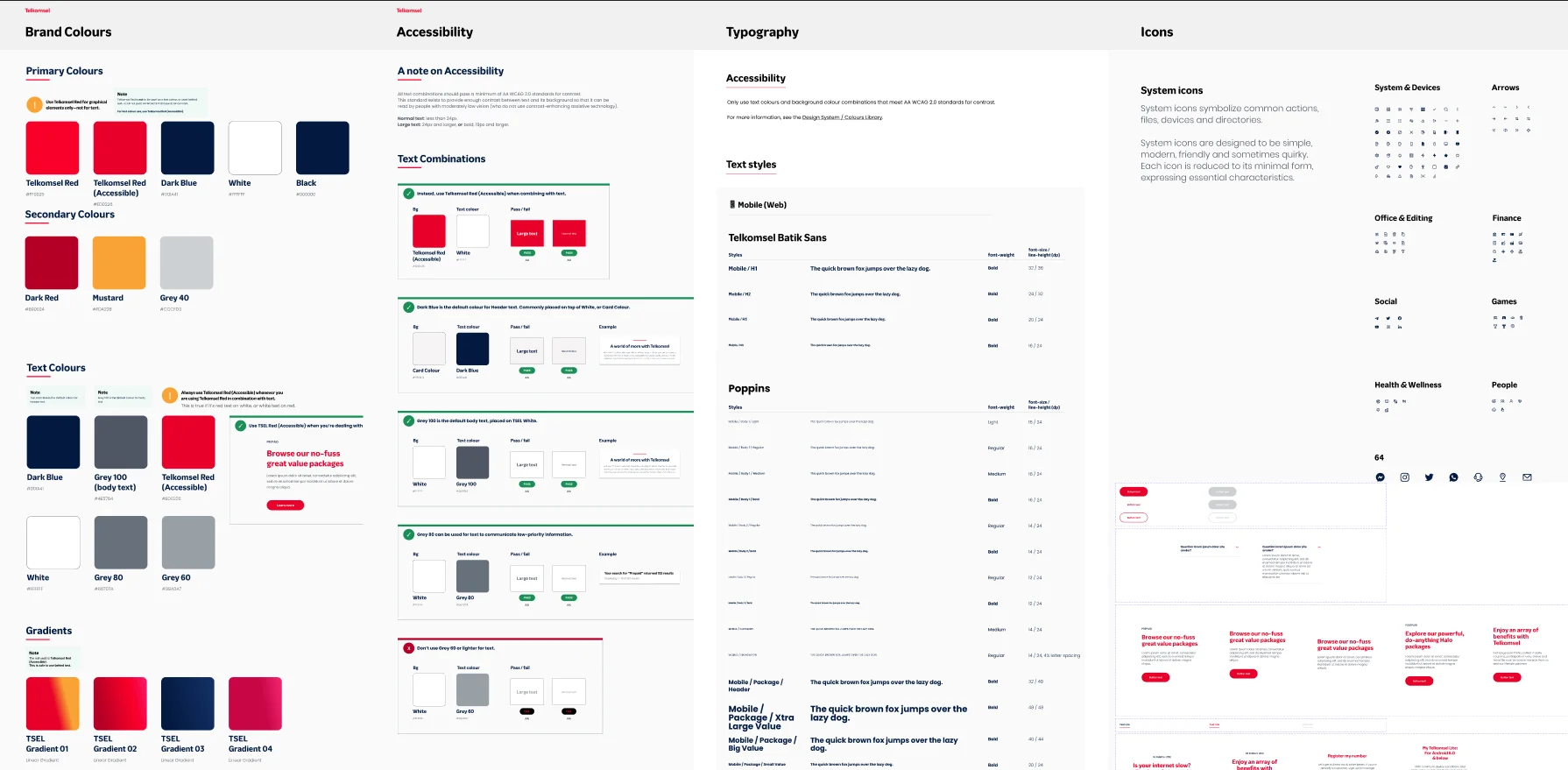 Telkomsel Design System: Color Tokens, Typography, and Component Library